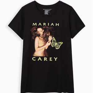 NWT! TORRID CLASSIC FIT CREW TEE - MARIAH CAREY BLACK SIZE 2